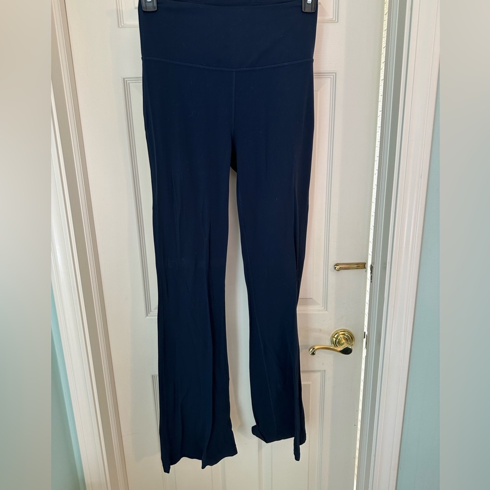 Navy lululemon flared leggings